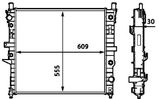 Mercedes Radiator (Auto Trans) 1635000003 - Behr 376718571